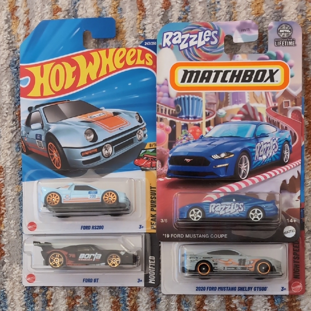 3 Hotwheels 1 Matchbox Lot Of Cars